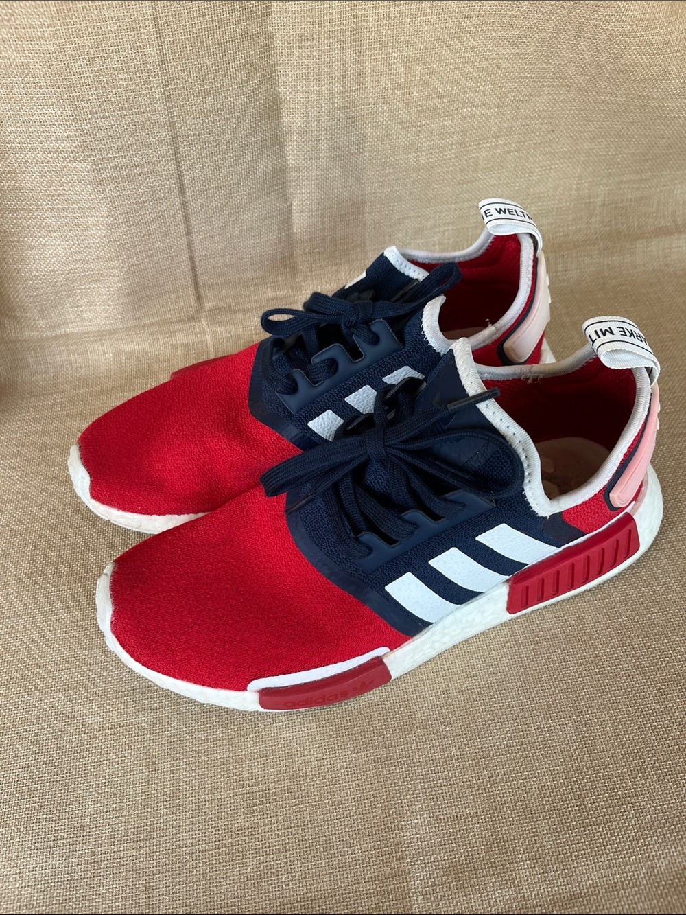 Adidas NMD R1 BOOST Red & Navy Mesh low top
